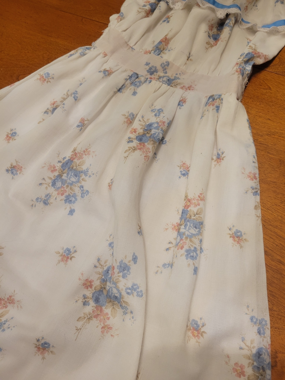 Vintage 70s Style Floral Off-Shoulder Midi Dress With Straps XXS-XS Cottagecore - Picture 7 of 16